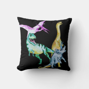 Watercolor Dinosaur Kids Cushion