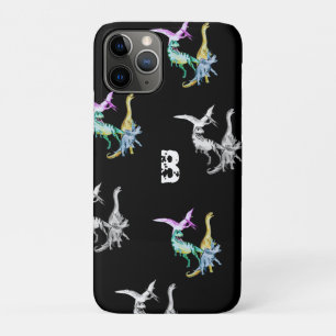 Watercolor Dinosaur Kids Monogram Case-Mate iPhone Case