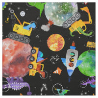 Watercolor Dinosaur Space Construction Cute Kids