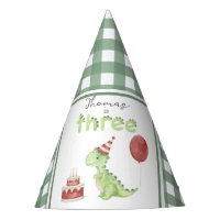 Watercolor Dinosaur Three Birthday