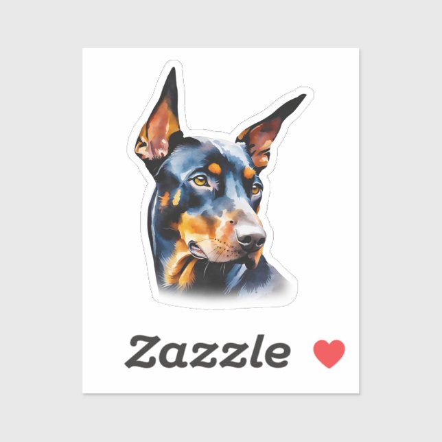 Watercolor Doberman Pinscher  (Sheet)