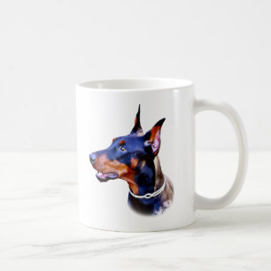 Watercolor Doberman Pinscher Coffee Mug