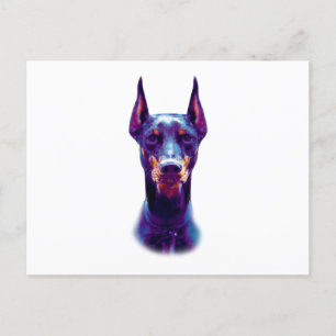 Watercolor Doberman Pinscher Postcard