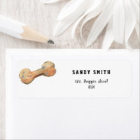 Watercolor dog bone