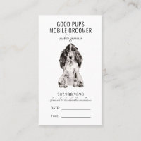 Watercolor Dog Mobile Pet Groomer QR Code