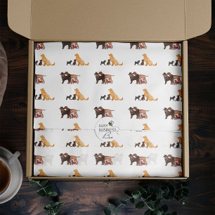 Watercolor Dog Pattern Tissue Paper