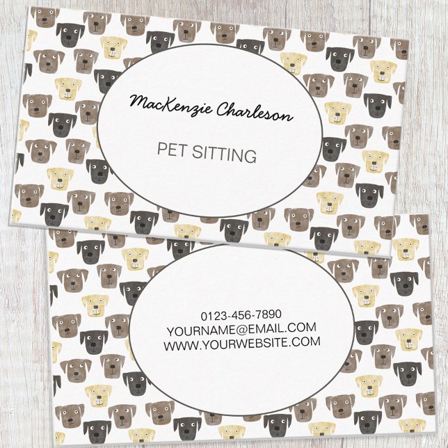 Watercolor Dog Pet Sitting Business Card (Creator Uploaded)