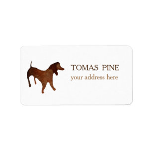 Watercolor Dog Shipping Labels