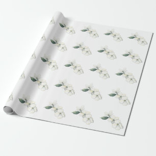 Watercolor Dogwood Blooms Gift Wrapping Paper