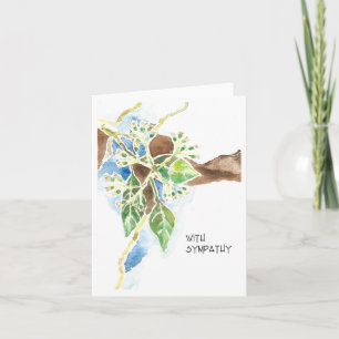 Watercolor Dogwood Sympathy Card