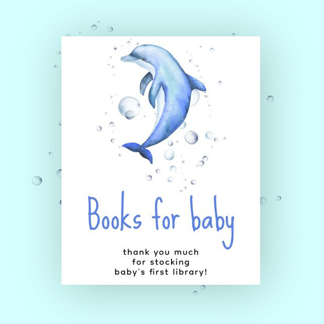 Watercolor dolphin - Books for baby Poster (Creator Uploaded)
