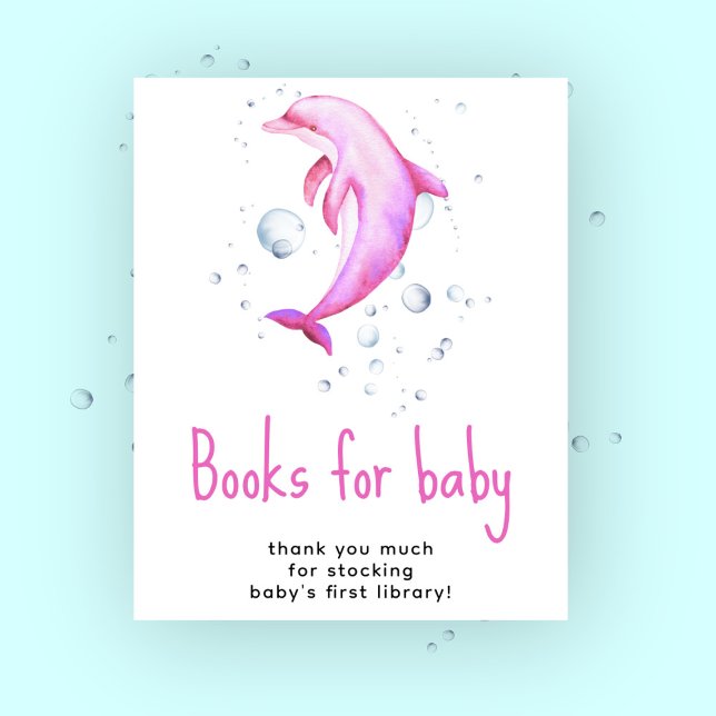Watercolor dolphin - Books for baby Poster (Creator Uploaded)