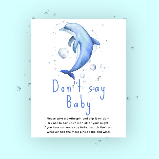 Watercolor dolphin - Don't say baby Poster (Creator Uploaded)