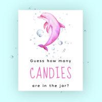 Watercolor dolphin - How many candies game