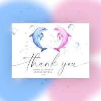 Watercolor dolphins Thank you gender reveal