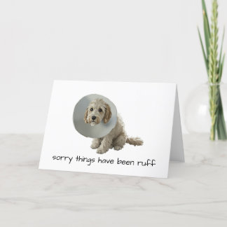 Watercolor Doodle Dog Sympathy Thank You Card