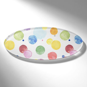 Watercolor Dots 1 Name Tag
