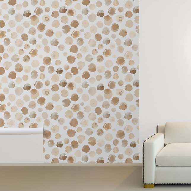 Watercolor Dots Brown pattern Wallpaper (Creator Uploaded)