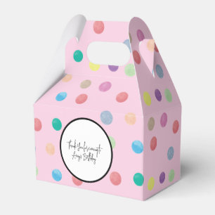 Watercolor Dots Hand Painted Colourful Pattern    Favour Box