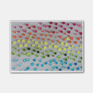 Watercolor dots post-it notes