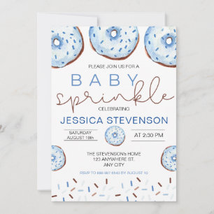 Watercolor Doughnuts Baby Sprinkle Shower  Invitation