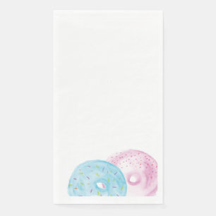 Watercolor Doughnuts Hand Painted Patterned Baby  Napkin