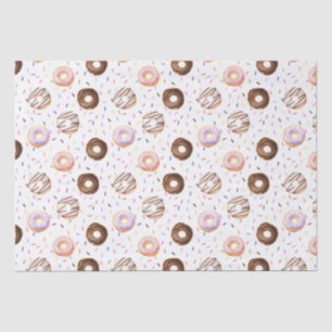 Watercolor Doughnuts Pattern Tissue Paper
