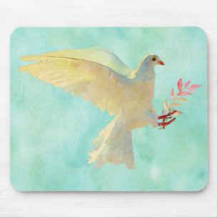 Watercolor Dove Mouse Pad