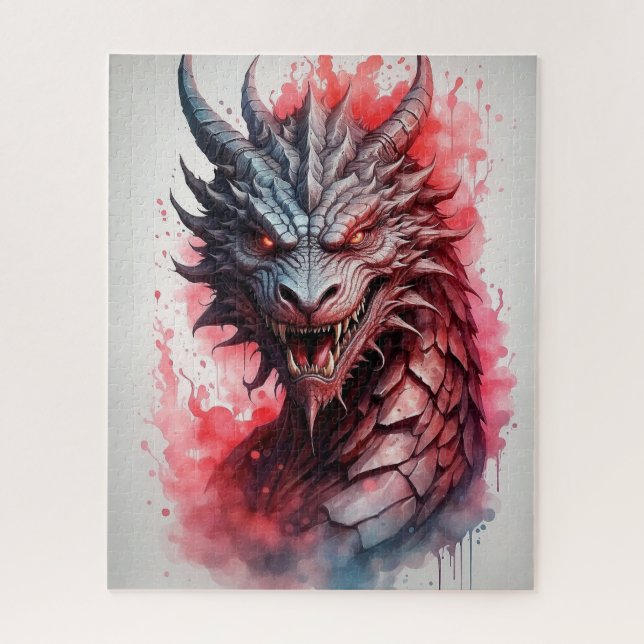 Watercolor Dragon Jigsaw Puzzle (Vertical)