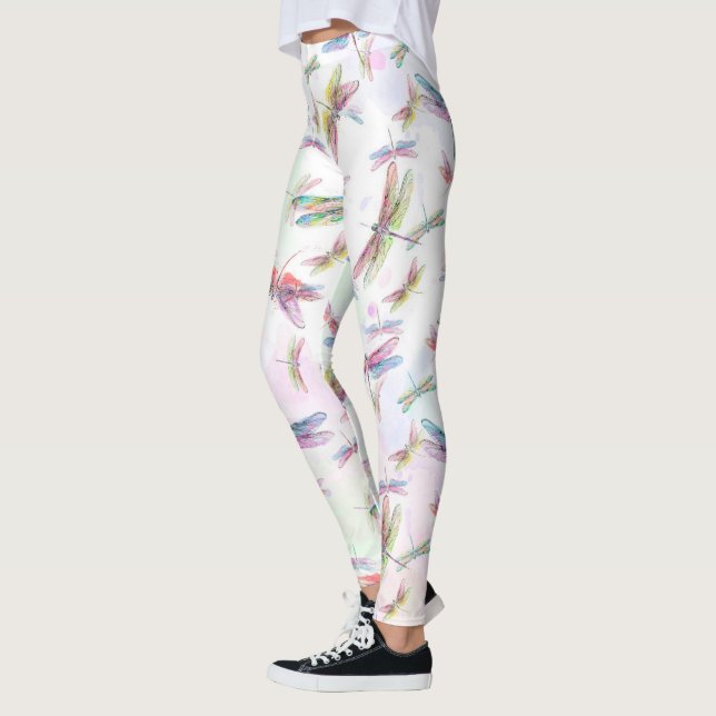 Watercolor Dragonflies Legging (Left)
