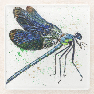 Watercolor Dragonfly Coaster
