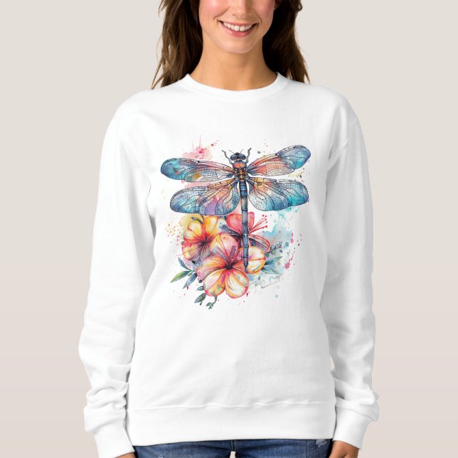 Watercolor dragonfly  sweatshirt (Front)
