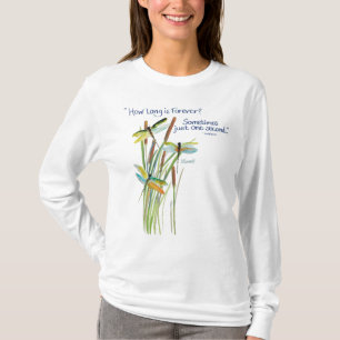 Watercolor Dragonfly with Lewis Carroll quote T-Shirt