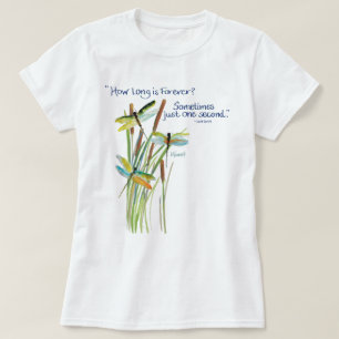 Watercolor Dragonfly with Lewis Carroll quote T-Shirt