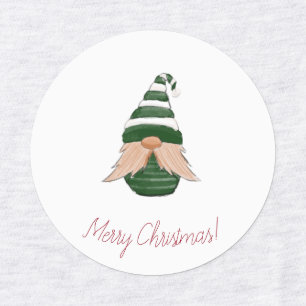 Watercolor drawing christmas gnome 