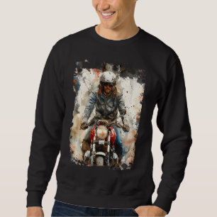 Watercolor drawing MotoBikers Sweatshirt