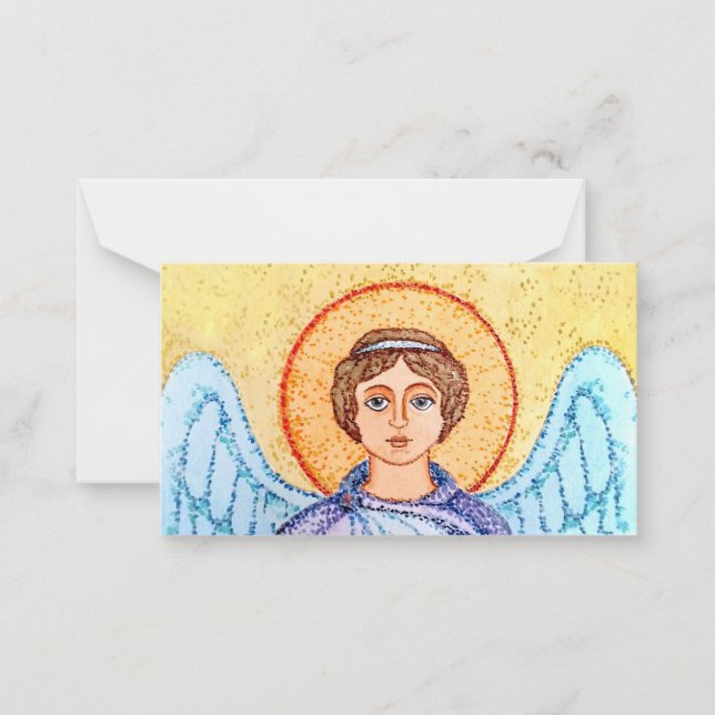 watercolor drawing of an angel. card (Front)