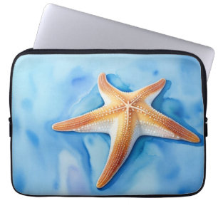 Watercolor Drawing of Starfish Laptop Sleeve