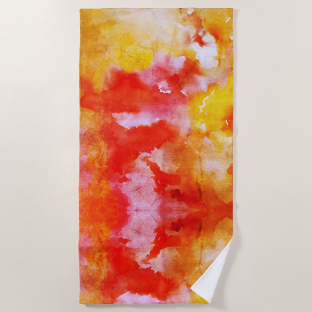 Watercolor Dream Beach Towel (Front)