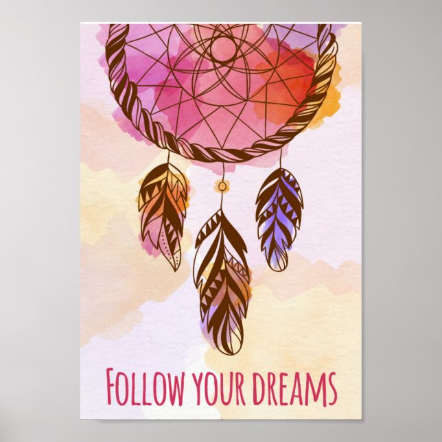 Watercolor Dream Catcher Poster (Front)