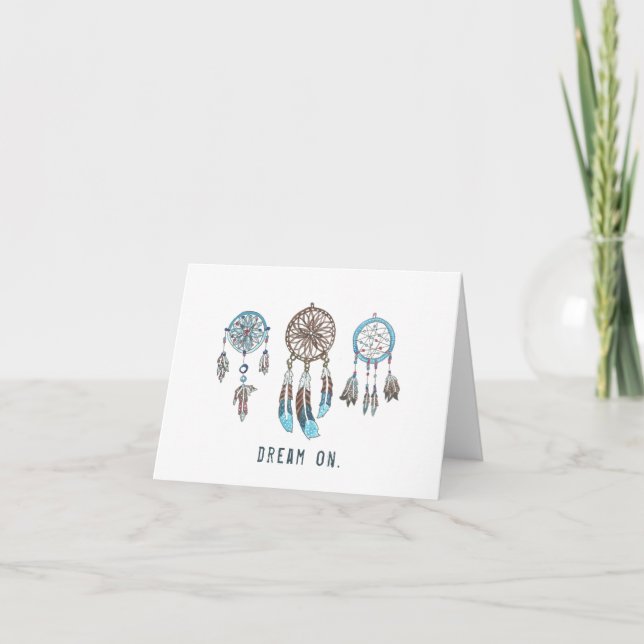 Watercolor Dream Catchers Encouragement Card (Front)