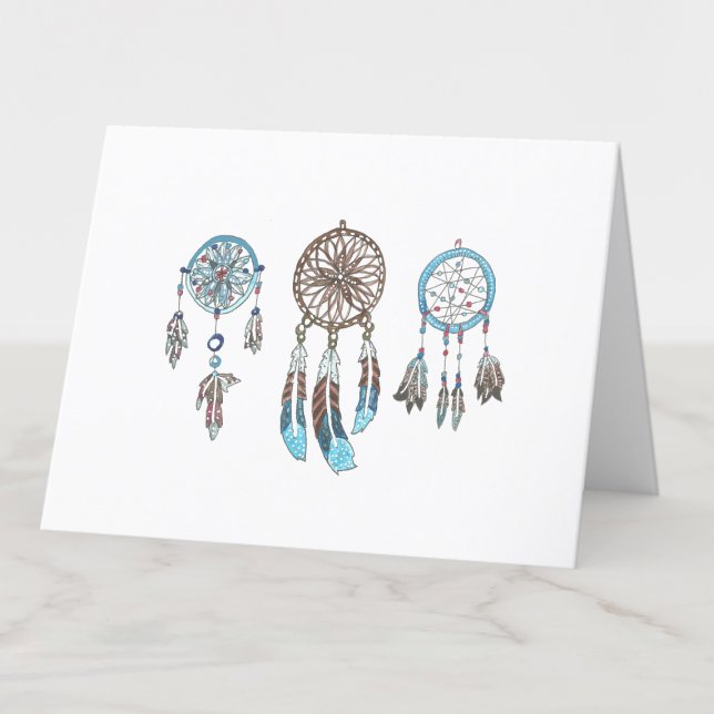 Watercolor Dreamcatchers Blank Thank You Card (Creator Uploaded)