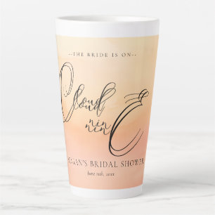 Watercolor Dreamy Sunset Cloud 9 Bridal Favours Latte Mug