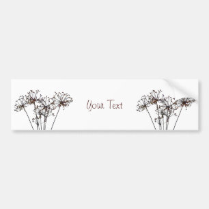 Watercolor Dried Flowers Bumper Sticker