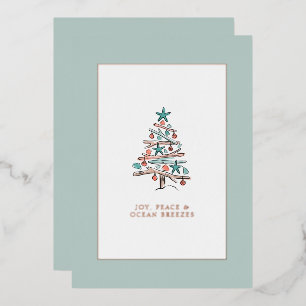 Watercolor Driftwood Tree Family Christmas