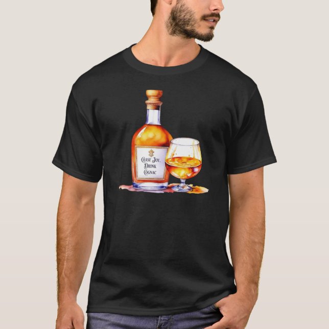 Watercolor Drink Cognac T-Shirt (Front)