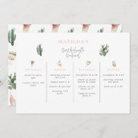 Watercolor drinks bachelorette weekend itinerary