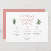 Watercolor drinks bachelorette weekend itinerary