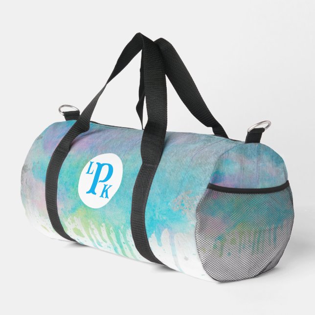 Watercolor Drip Duffle Bag (Right Corner)