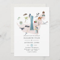 Watercolor Dubai UAE Destination Wedding